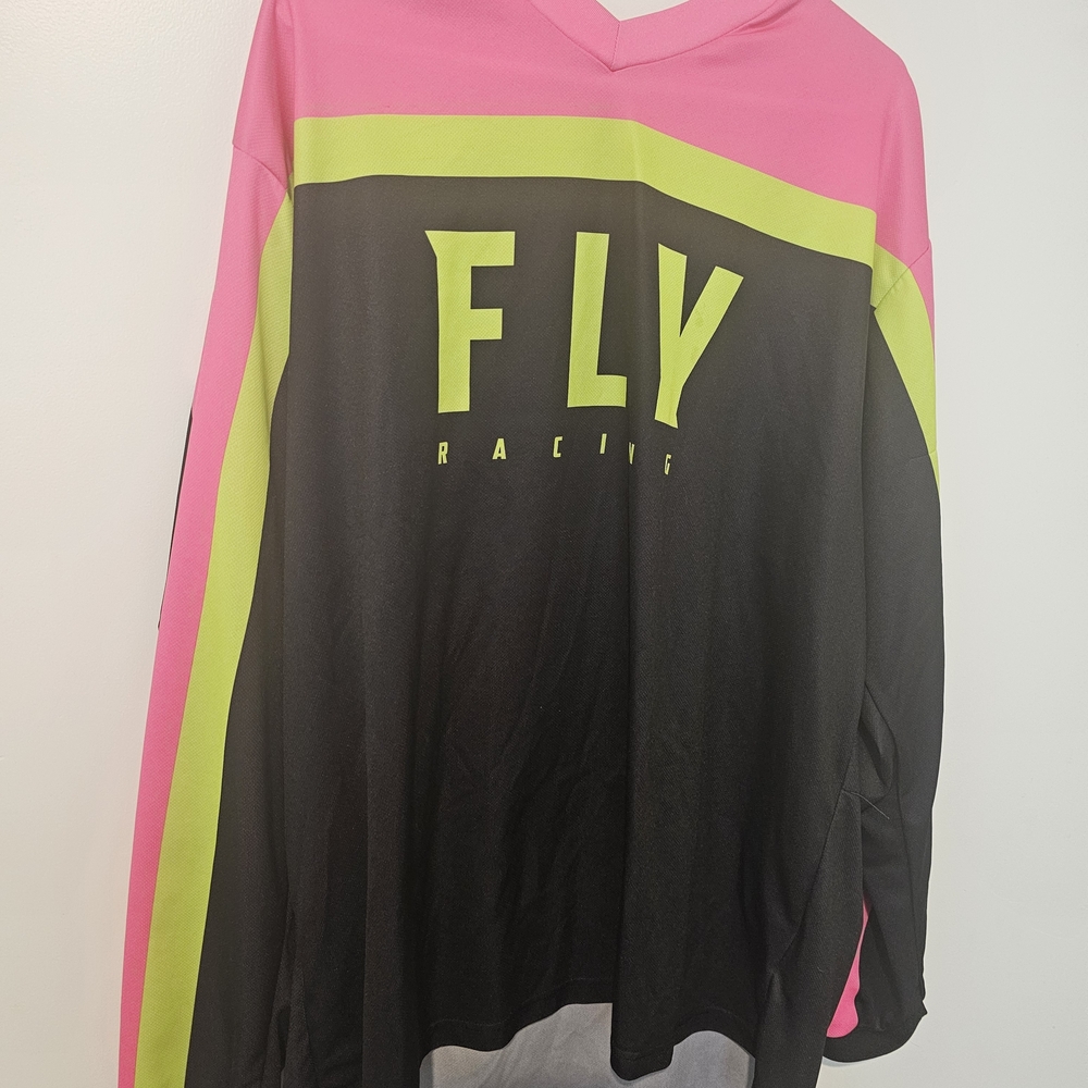Men's FLY Racing Motorcross Jersey Pink and Black Jersey